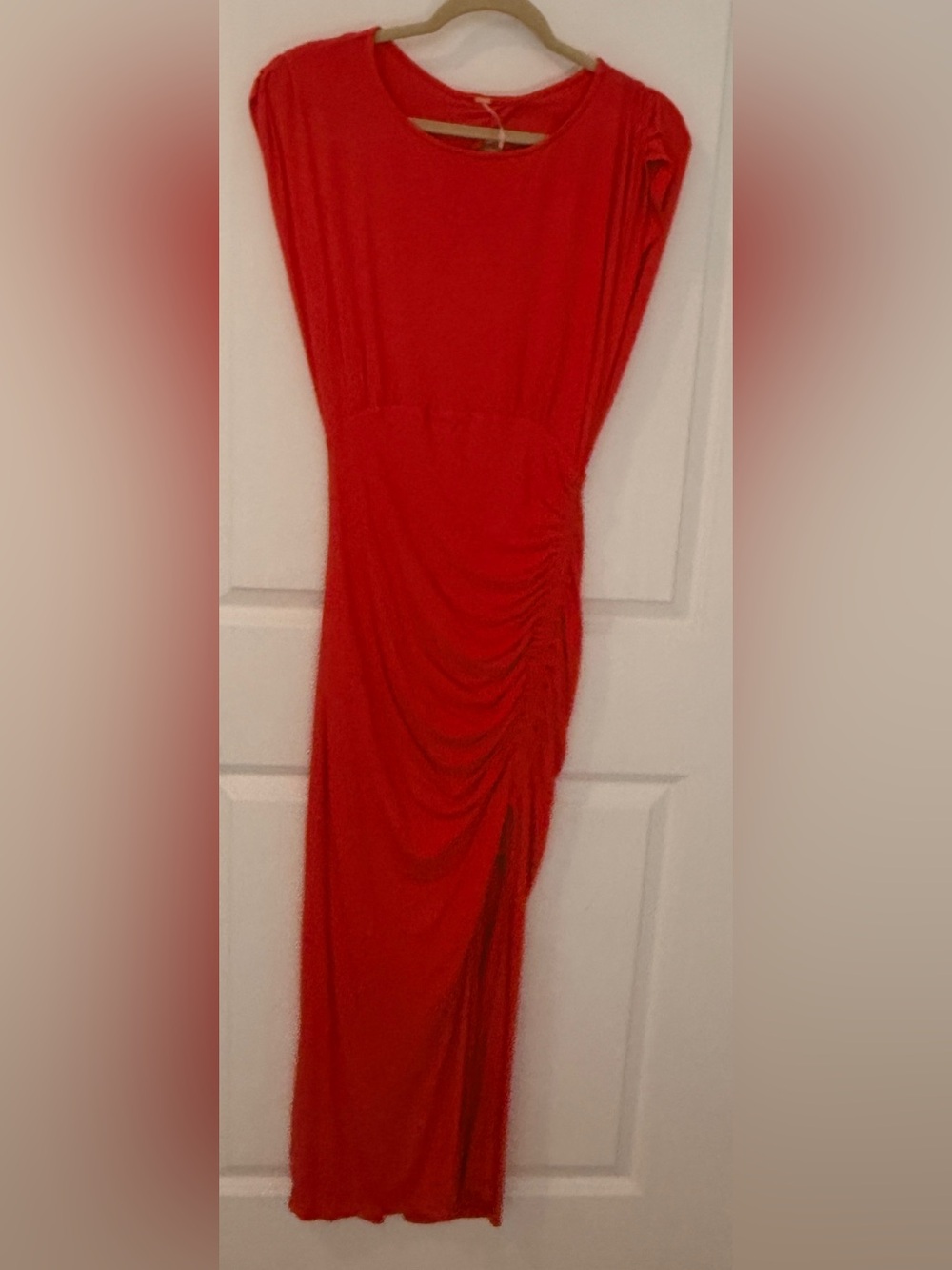 Free People Coral Backless Maxi Dress with Keyhole Back - Picture 2 of 3